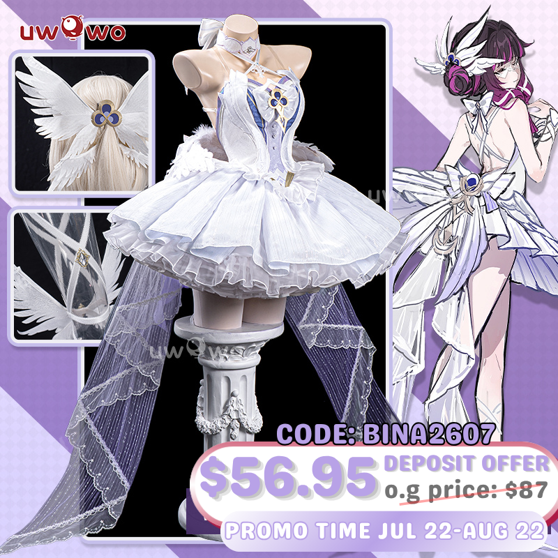 JUL PRESALE Uwowo Genshin Impact Columbina Ballet Fanart White Swan Cosplay Costume