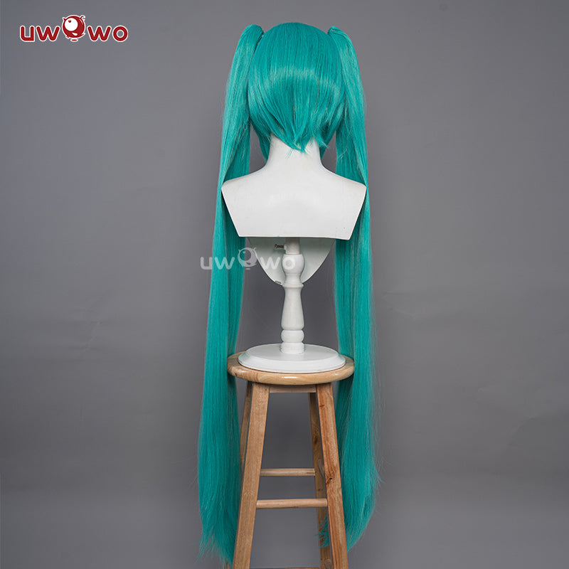 Uwowo V Singer Wig Project Sekai Cosplay Wig Green Long Hair