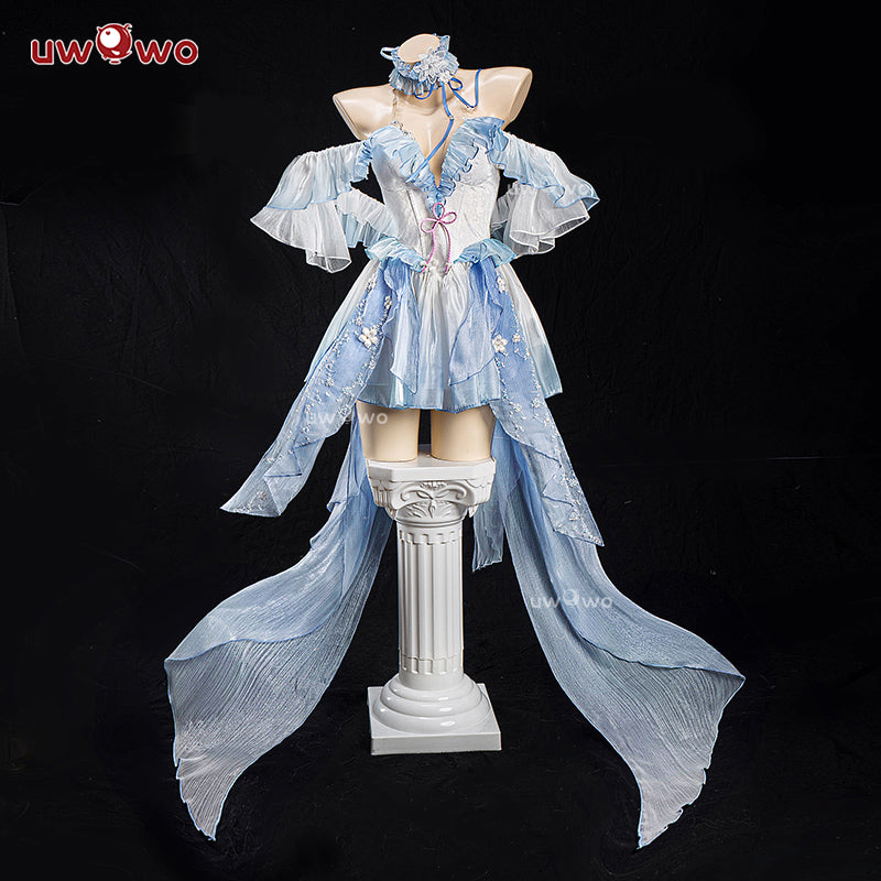 S-3XL INSTOCK Uwowo Genshin Impact Fanart Ayaka Frost Waltz Cosplay Costume