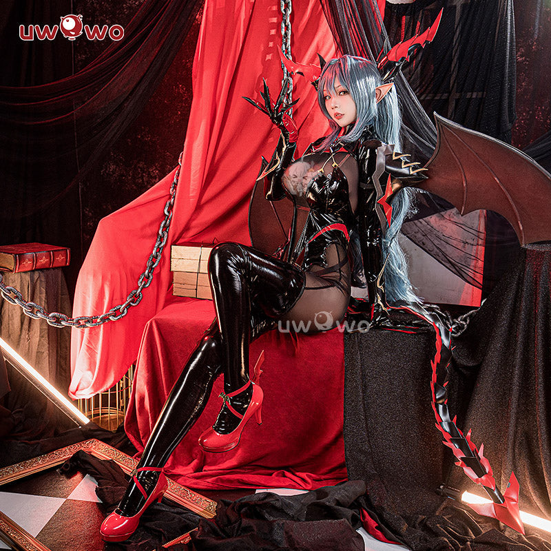 INSTOCK S-3XL Uwowo Azur Lane KMS Regensburg Darksteel Dragon Iron Blood Sheer Black Bodysuit Halloween Cosplay Costume