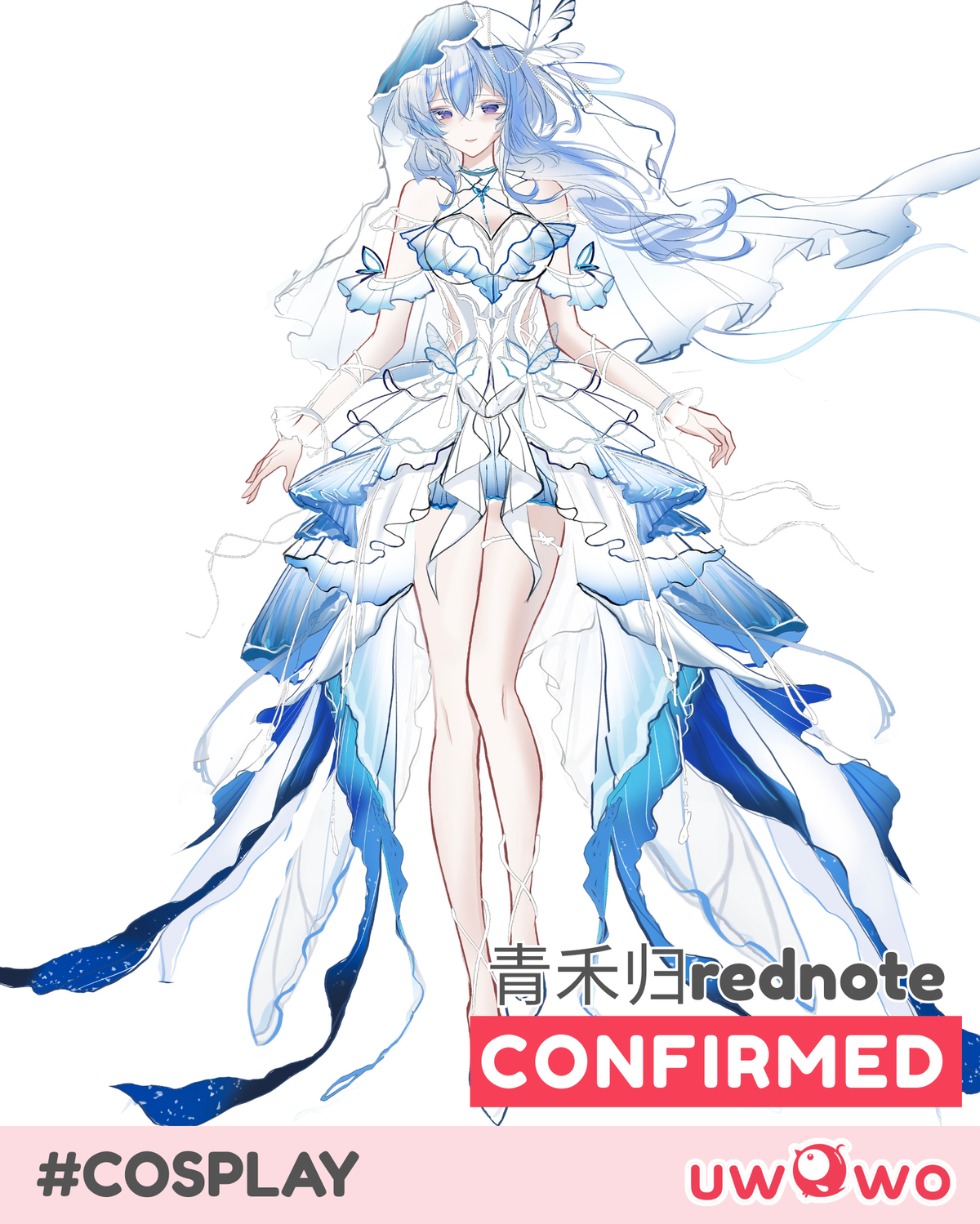 INSTOCK Uwowo Game Wuthering Waves Shorekeeper Fanart Oath Wedding Gown WuWa Cosplay Costume