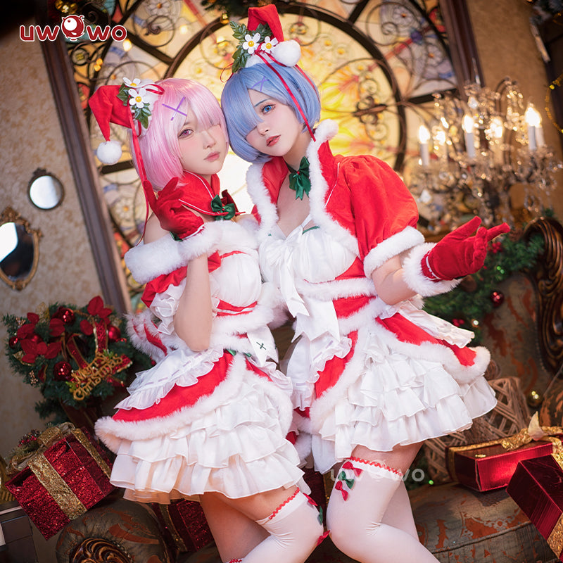 INSTOCK Uwowo Game Re:Zero Lost in Memories Rem Christmas Ver. Cosplay Costume