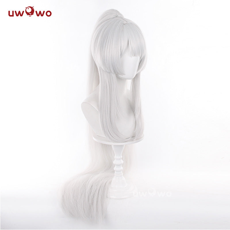 Uwowo Game Wuthering Waves WuWa Hiyuki Cosplay Long Silver Wig
