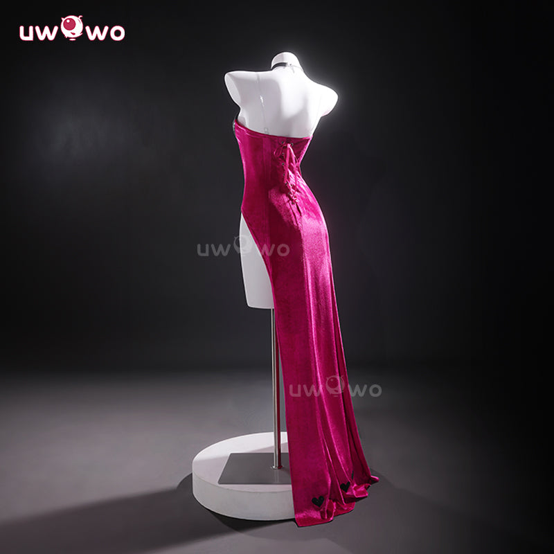 Uwowo Collab Series: Angel Dust Hazbin Hotel  Season 2 Dress Velvet Gown Cosplay Costume XS-3XL