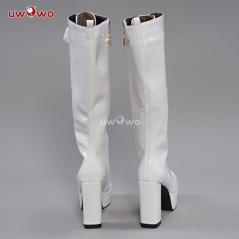 【Clearance】Uwowo Cosplay Shoes Universal Shoes Boots Black Blue White Rose High Tube Boots