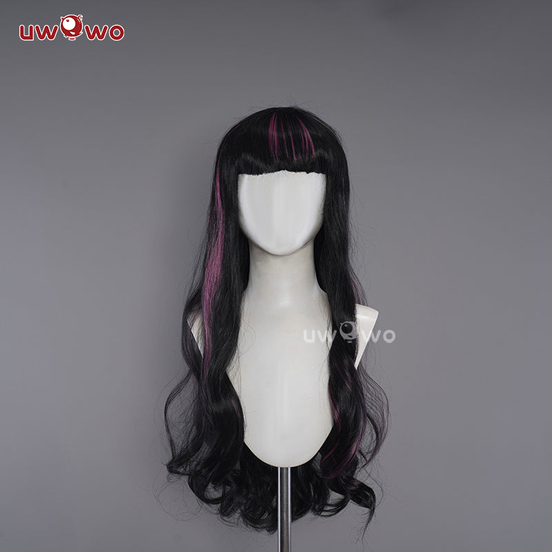 [In Stock] Uwowo Cosplay Wig Draculaura Spiderweb Cape Beret Gothic Dress Wig Long Curly Hair