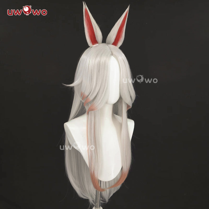 Uwowo Game Immortalized Fox Cosplay Long Light Brown Hair With Ears