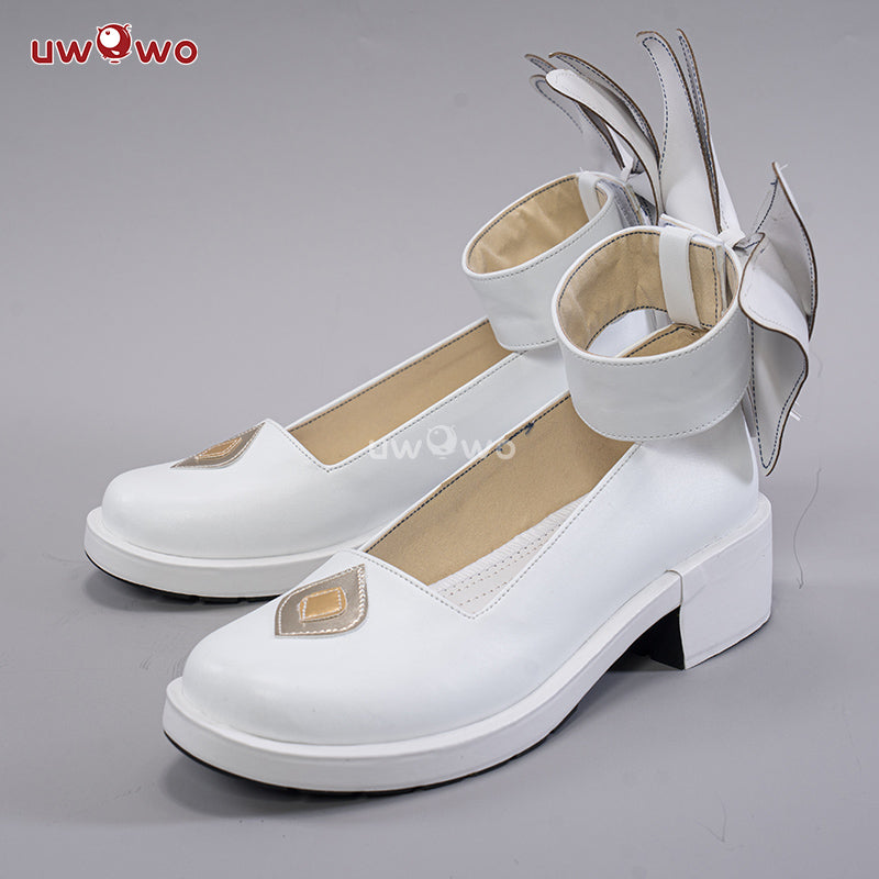 Uwowo Game Cosplay Shoes White With Bows