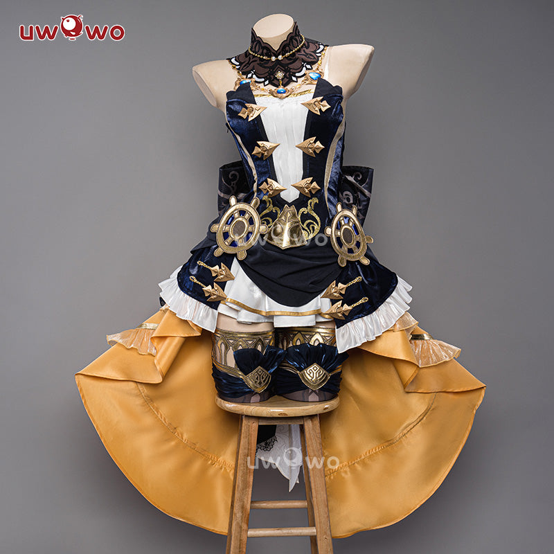 INSTOCK S-3XL Uwowo Genshin Impact Navia Fontaine Rococo Style Dress Cospaly Costume