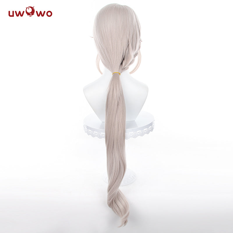 Uwowo Game Genshin Impact Fontaine Lynette Cosplay Wig Silver Highlighted Long Hair