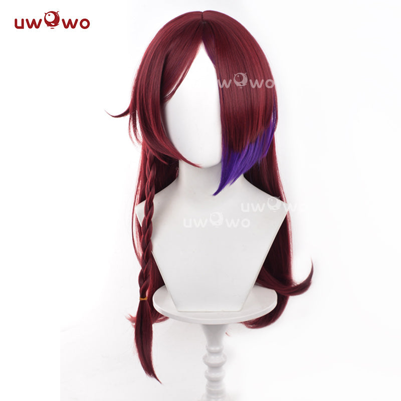 Uwowo Game Genshin Impact Chasca Wig Long Wine Hair