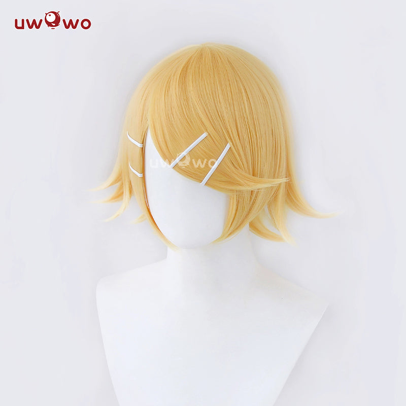 Uwowo V Singer Rin Cosplay Wig Short Yellow Hair