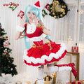 [Clearance Sale]【In Stock】Uwowo V Singer Christmas 2023 Cosplay Costume Red Dress