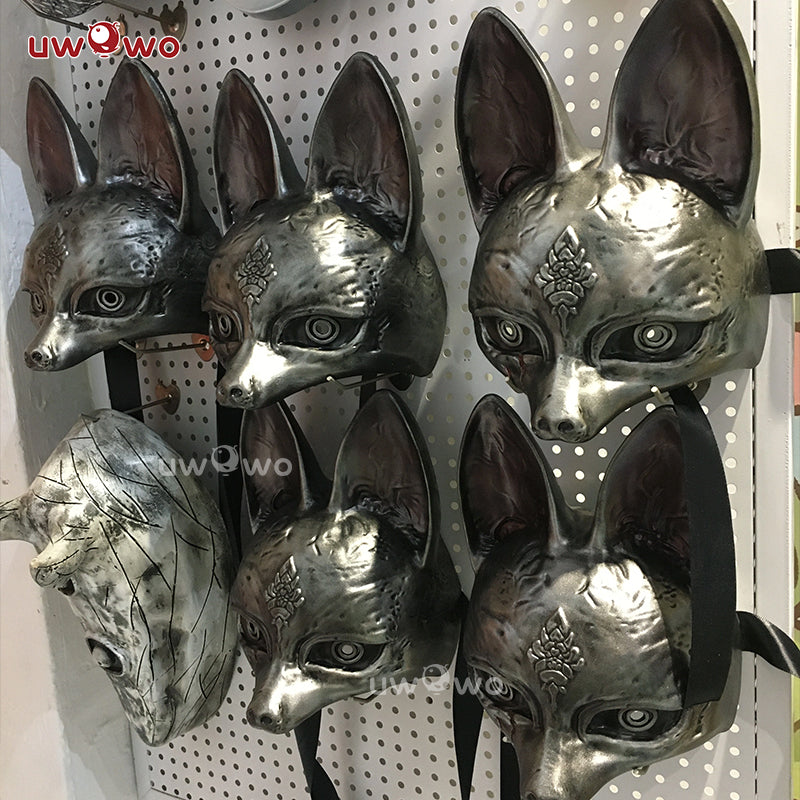 Uwowo Game Horror Game Fog Town Teen Girl/Fox Man Resin Fox Mask Cosplay Prop