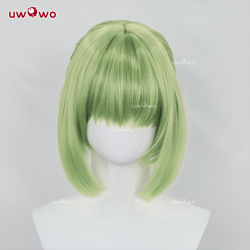 Uwowo Code Geass: C.C. CC Purple Cheongsam Cosplay Wig Long Green Hair
