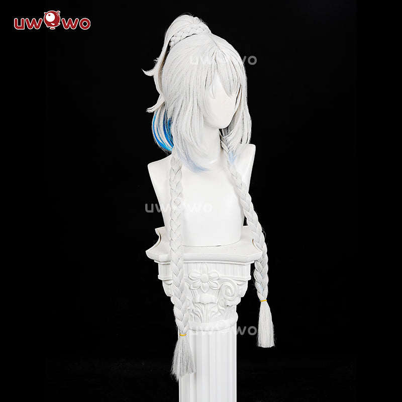 Uwowo Genshin Impact Natlan Mualani Cosplay Wig Long Grey Hair