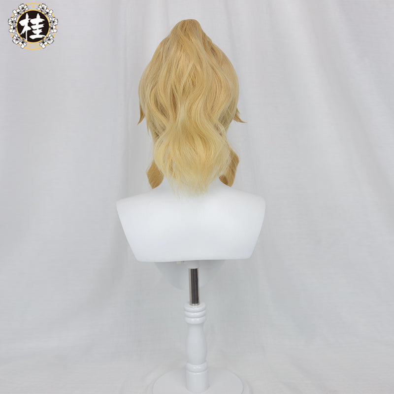 【Pre-sale】Uwowo Game Genshin Impact Jean The rigorous Dandelion Knight 40CM Gold Short Hair Ponytail Cosplay Wig