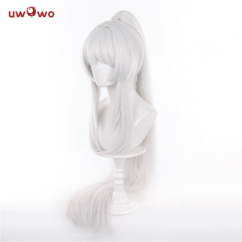 Uwowo Game Wuthering Waves WuWa Hiyuki Cosplay Long Silver Wig
