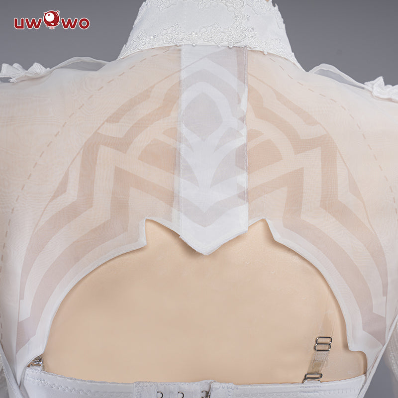 【Special Discount】 Uwowo 2B White Wedding Dress Bride Cosplay Costume