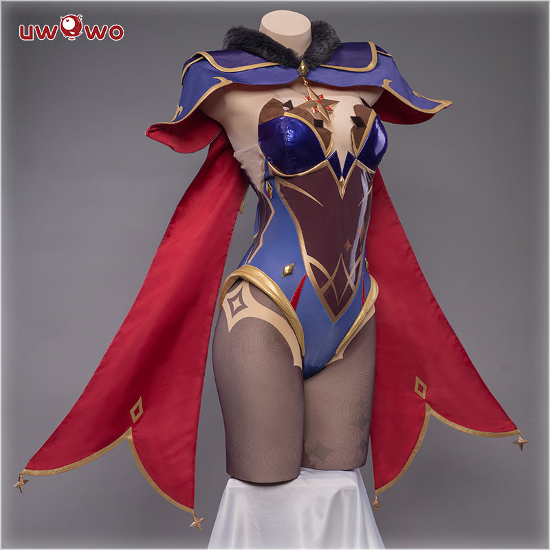 INSTOCK S-3XL Uwowo Game Genshin Impact Mona Megistus Astral Reflection Costume Cute Enigmatic Astrologer Bodysuit