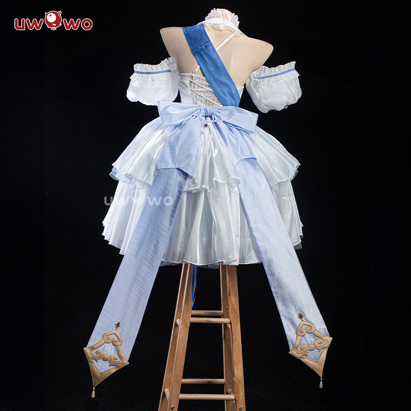 [Last Batch]【In Stock】Uwowo Genshin Impact Fanart Furina Focalors White Angel Lolita Dress Cosplay Costume