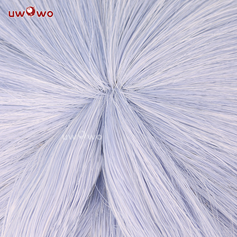 【Clearance】Uwowo Game Genshin Impact Sigewine Cosplay Wig  Light Blue Middle Hair