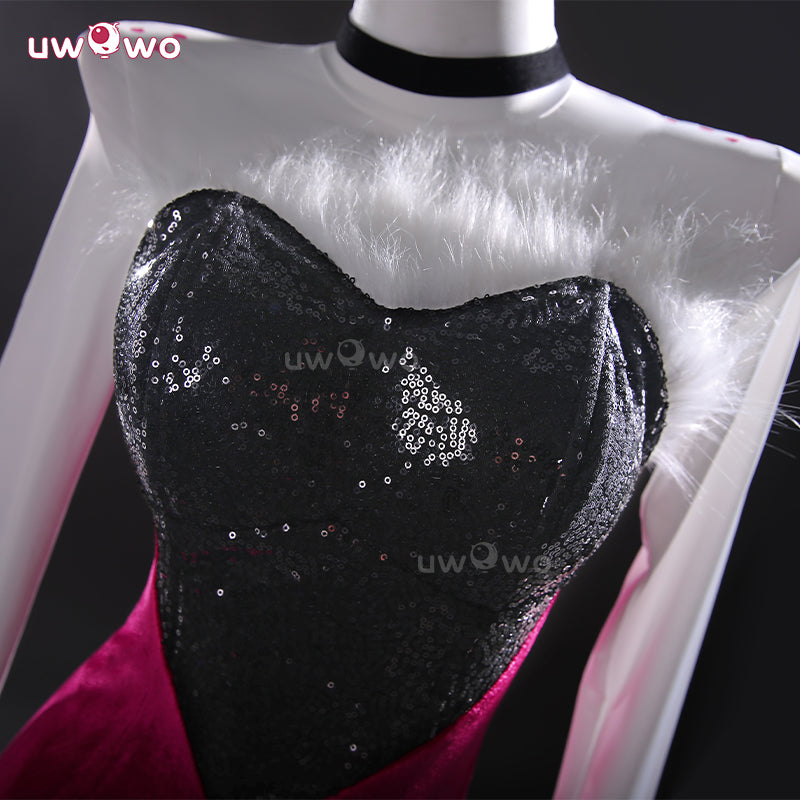 Uwowo Collab Series: Angel Dust Hazbin Hotel  Season 2 Dress Velvet Gown Cosplay Costume XS-3XL