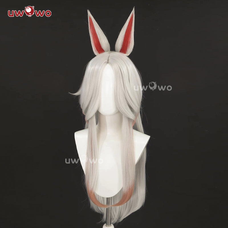 Uwowo Game Immortalized Fox Cosplay Long Light Brown Hair With Ears