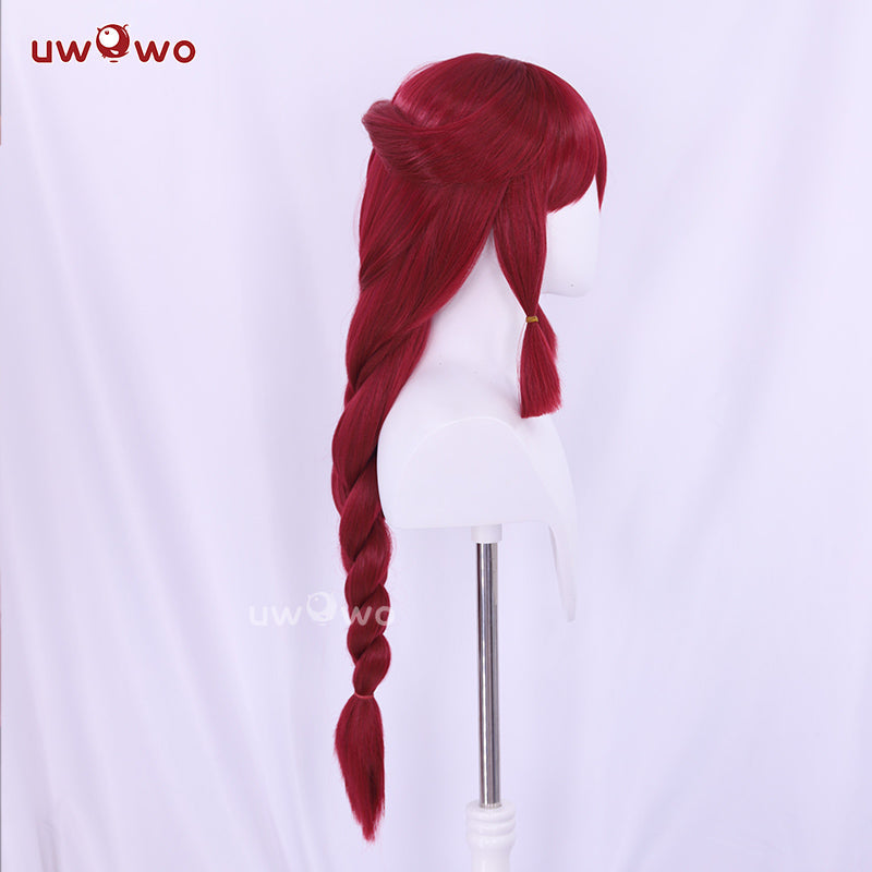 Uwowo Game Fox 2023 Cosplay Wig Long Wine Hair With Ears