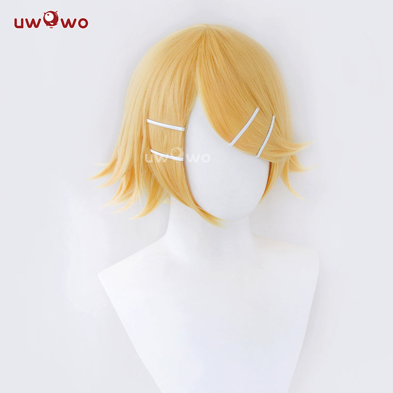 Uwowo V Singer Rin Cosplay Wig Short Yellow Hair