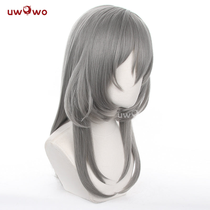 Uwowo Honkai Star Rail Stelle Female Trailblazer HSR Cosplay Wig Gray Heat Resistant Women Long Hair