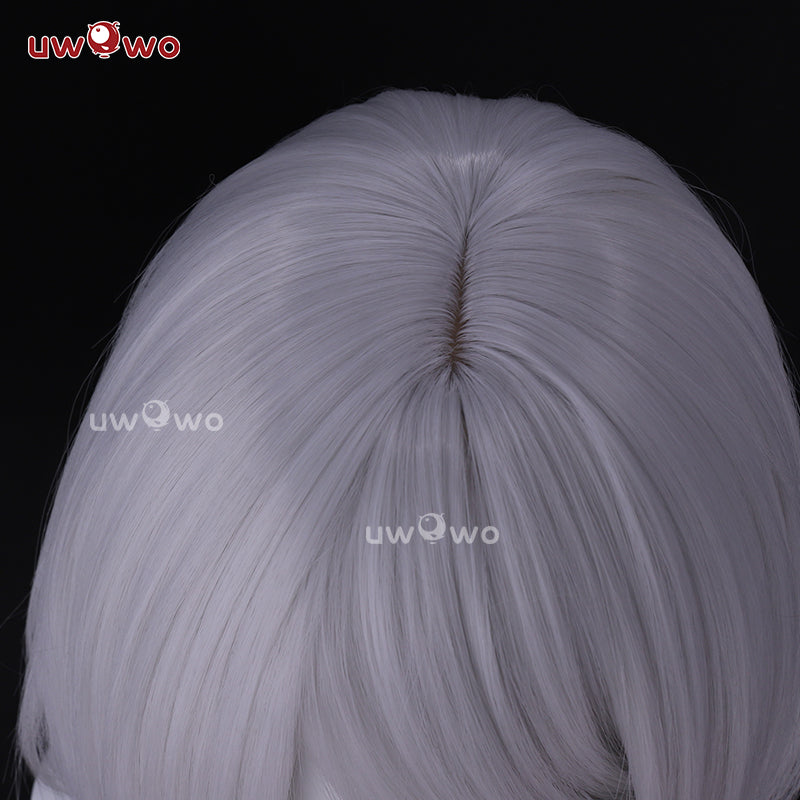 Uwowo 2B Redesign Cheongsam Fanart Cosplay Wig Long Silver Hair