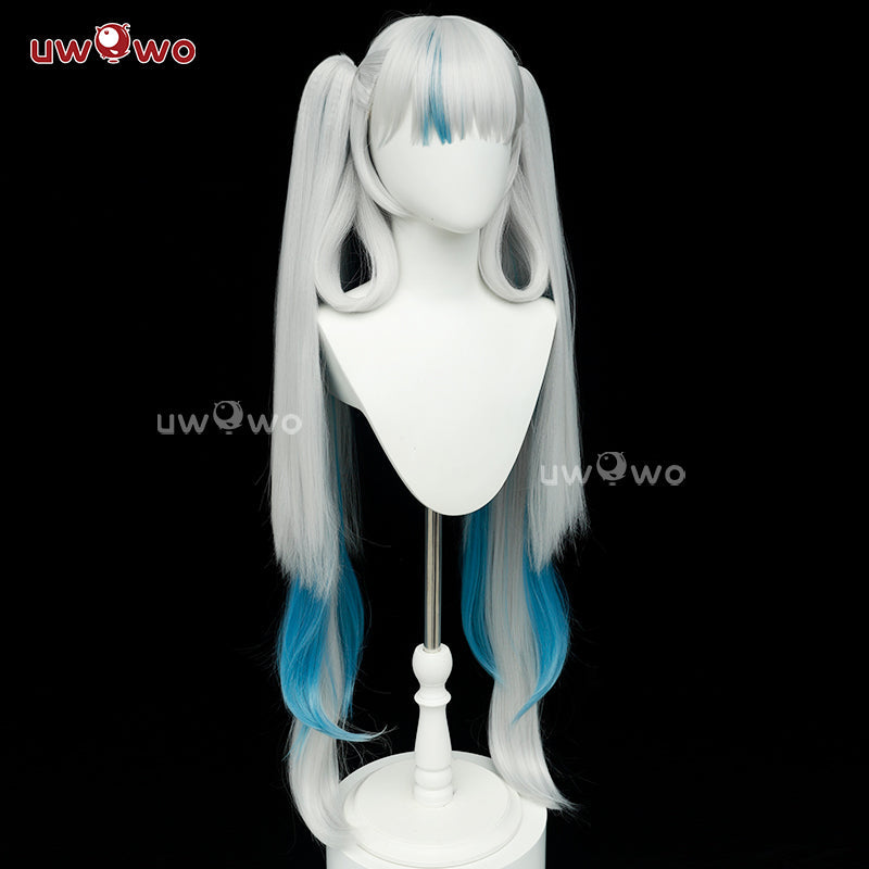 Uwowo Game Wuthering Waves Jinhsi Cosplay Wig Long Grey And Blue Hair
