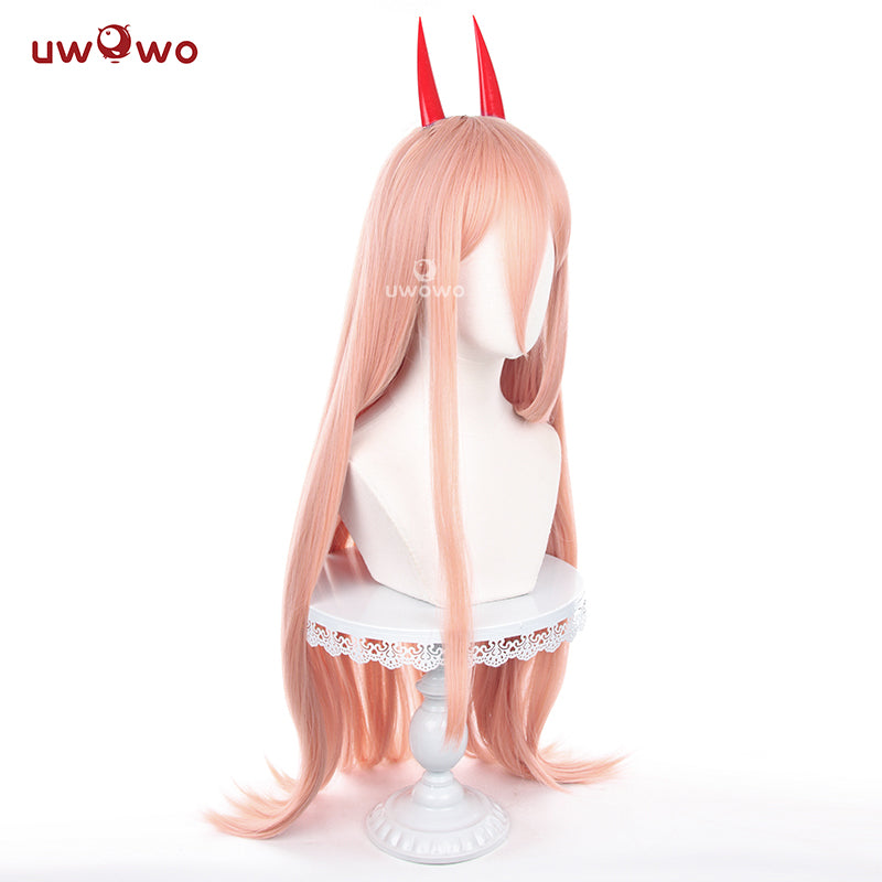 Uwowo Anime Wig Cosplay Wig Light Orange Long Hair With Horns