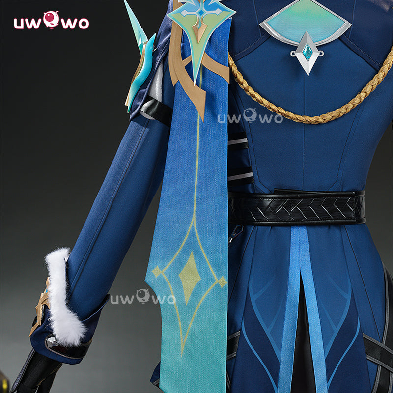 Uwowo Collab Series: Genshin Impact  Aether Night Hunt In Snow Cosplay Costume XS-2XL