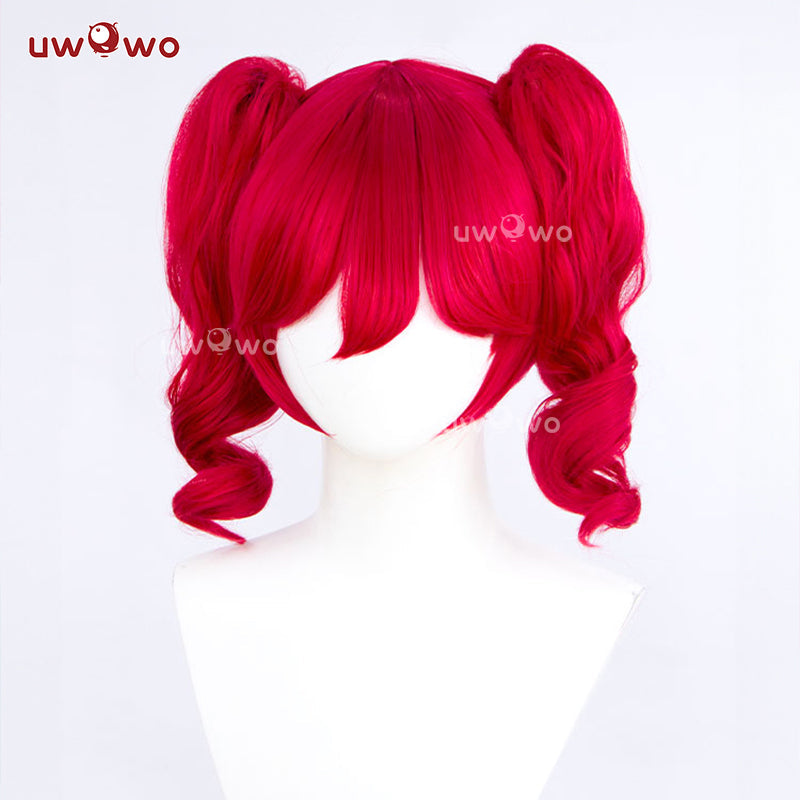 Uwowo V Singer Mesmerizer Cosplay Wig Middle Wine Hair With Pony Tails