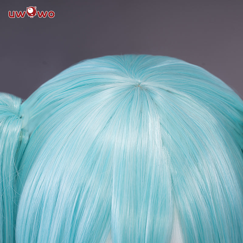 Uwowo V Singer Cosplay Wig 110cm Aqua green Double Ponytail Hair