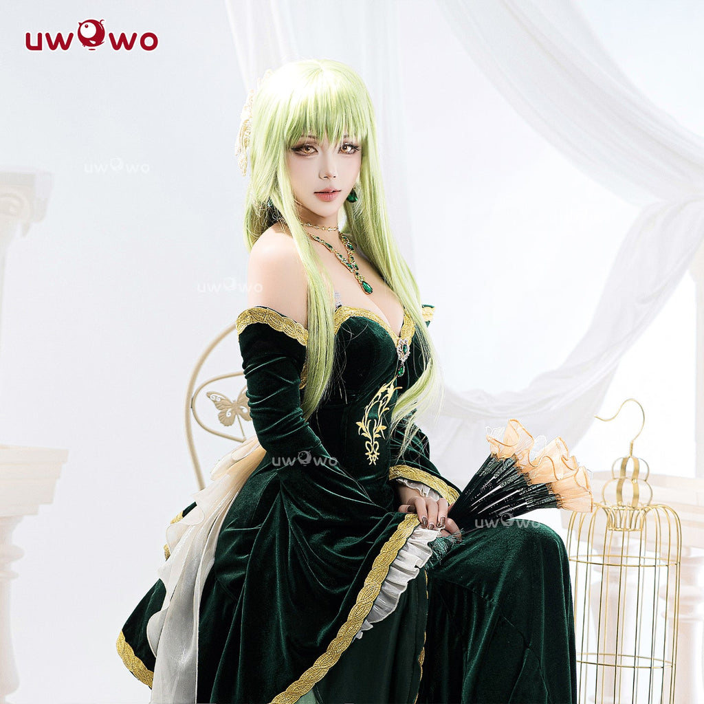 [Last Batch] 【Special Discount】S-3XL INSTOCK Uwowo Code Geass: C.C. CC Court Style Gown Cosplay Costume