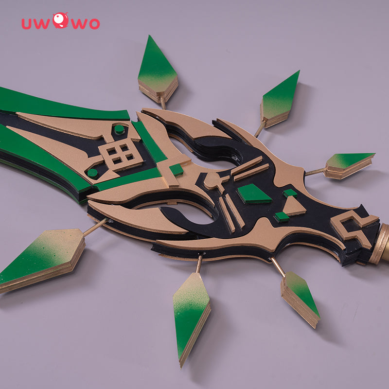 【Clearance】Uwowo Game Genshin Impact Weapons Xiao Primordial Jade Winged-Spear Cosplay Props Polearms Props