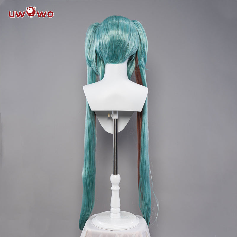 【Clearance】Uwowo V singer Rascal Collab Devil Wings Gothic Cosplay Wig Grenn Long Hair