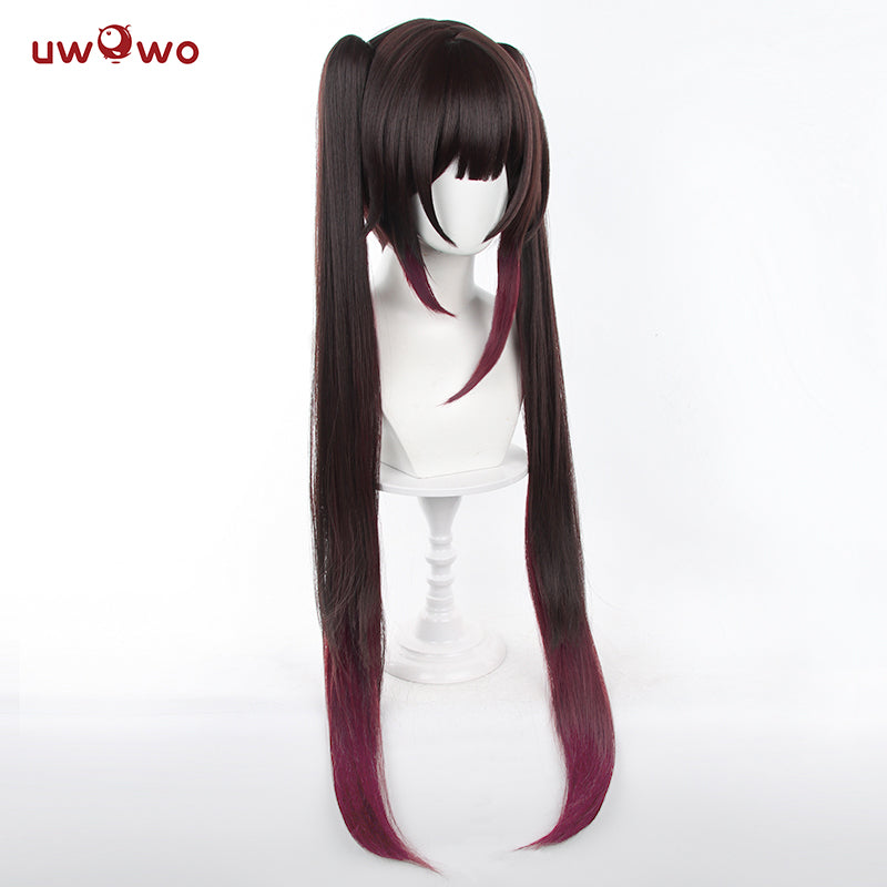 Uwowo Game Honkai: Star Rail Sparkle Hanabi Cosplay Wig Long Dark Brown Hair
