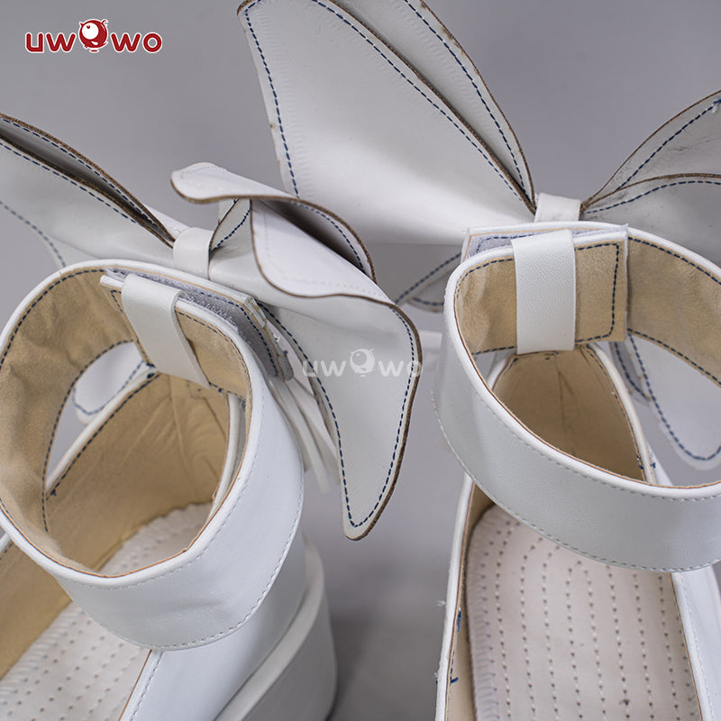 Uwowo Game Cosplay Shoes White With Bows