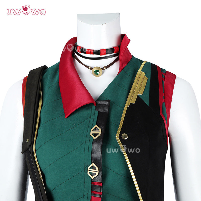 【Clearance】Uwowo Collab Series: LOL Arcane2 Powder/Jinx Buns Hair Alternative Universe AU Cosplay Costume XS-XXXL