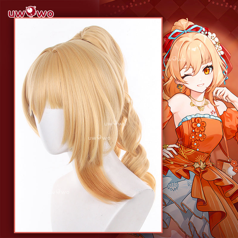 Uwowo Genshin Impact Yoimiya Resplendent Feast Gown Cosplay Wig