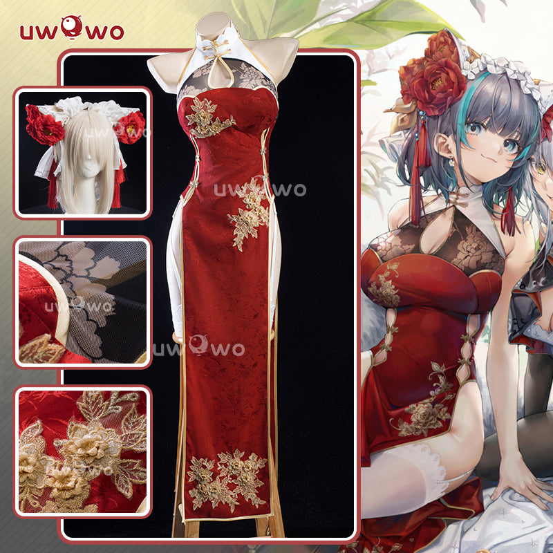 INSTOCK Uwowo Azur Lane Cheshire New Year Cheongsam Cosplay Costume
