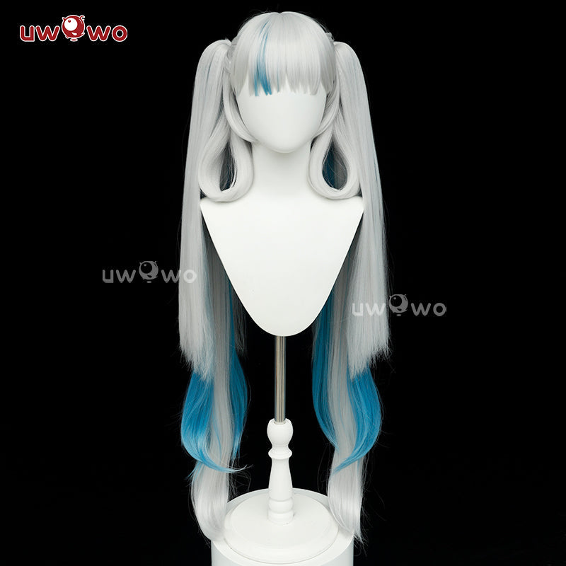 Uwowo Game Wuthering Waves Jinhsi Cosplay Wig Long Grey And Blue Hair
