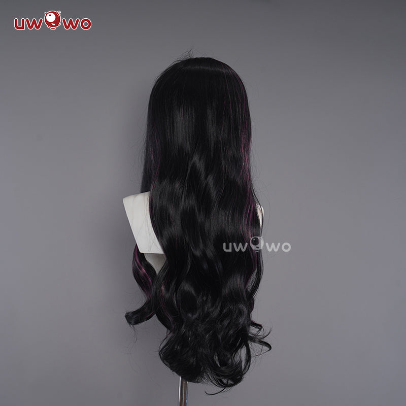 [In Stock] Uwowo Cosplay Wig Draculaura Spiderweb Cape Beret Gothic Dress Wig Long Curly Hair