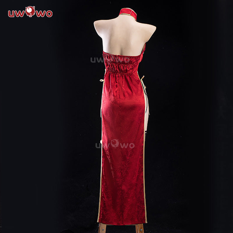 INSTOCK Uwowo Azur Lane IJN Taihou New Year Red Qipao Cheongsam Boudoir Cosplay Costume S-3XL