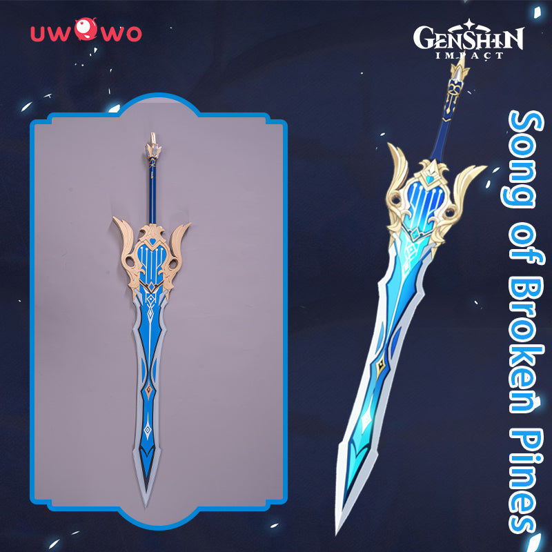 【Clearance】Uwowo Game Genshin Impact Weapons Eula Song of Broken Pines Cosplay Props Claymores Props