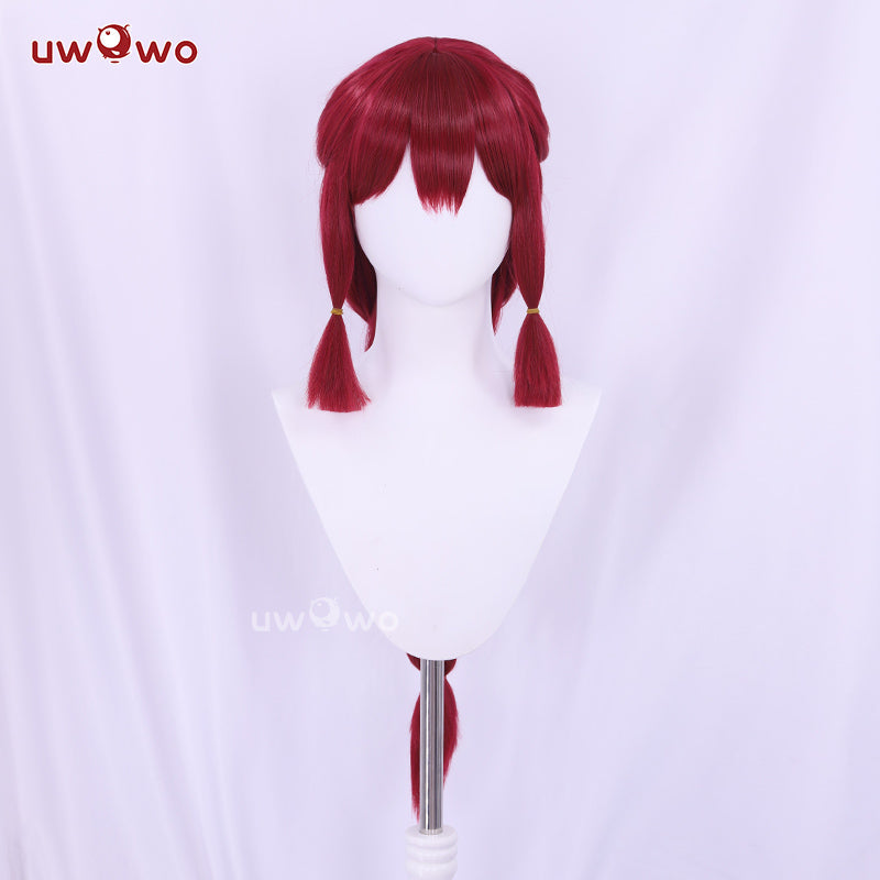 Uwowo Game Fox 2023 Cosplay Wig Long Wine Hair With Ears